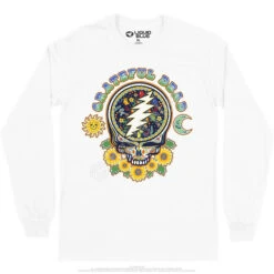 Steal Your Face Day Of The Dead Long Sleeve T-Shirt -BOWIE Shop GD0015LSWHTf 20954.1669963570