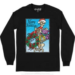 Bertha Claus Long Sleeve T-Shirt -BOWIE Shop GD0051LSBLKf 38205.1669598539
