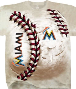 MLB Miami Marlins Hardball Tie-Dye T-Shirt