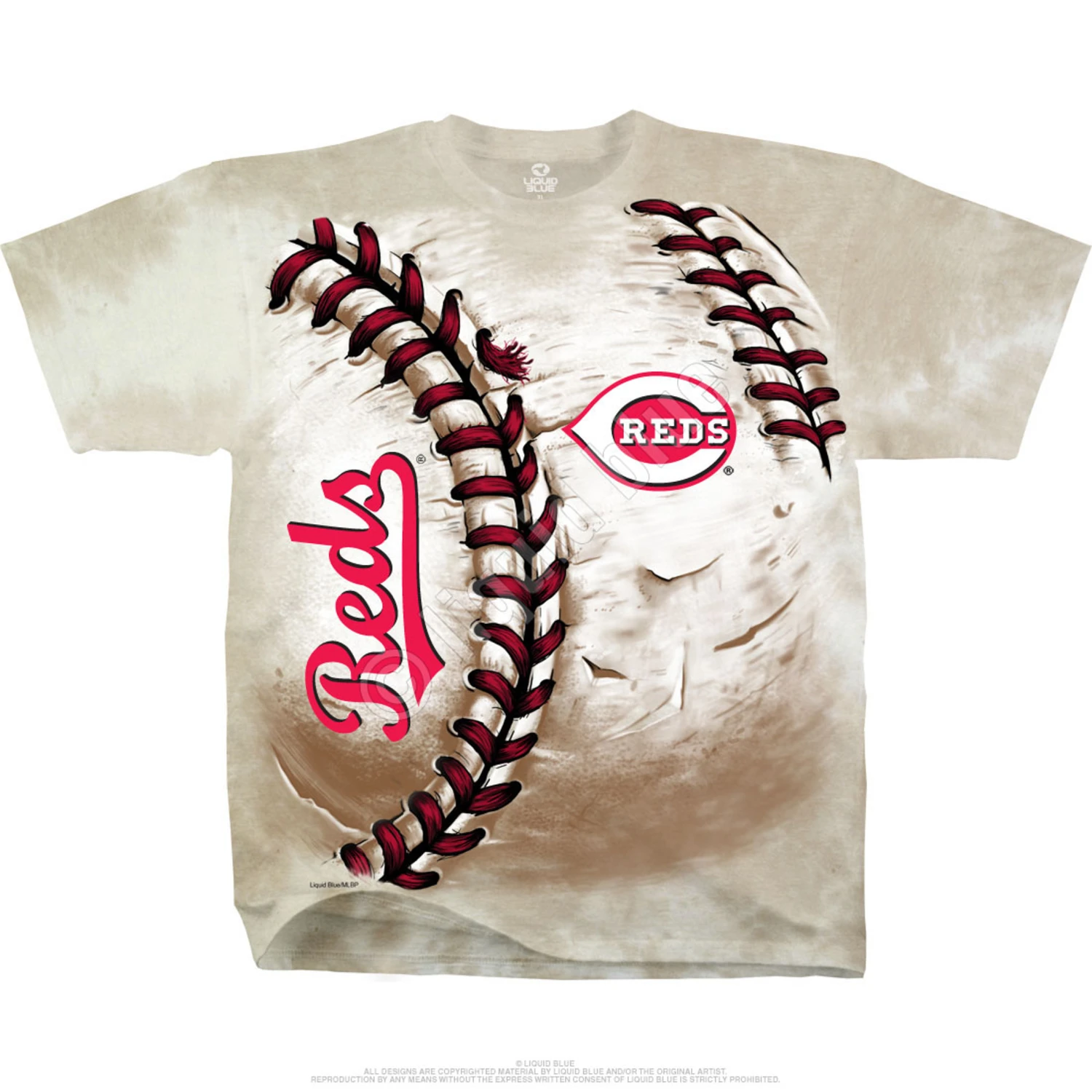 MLB Cincinnati Reds Hardball Tie-Dye T-Shirt 2 MLB Cincinnati Reds Hardball Tie-Dye T-Shirt - Image 2