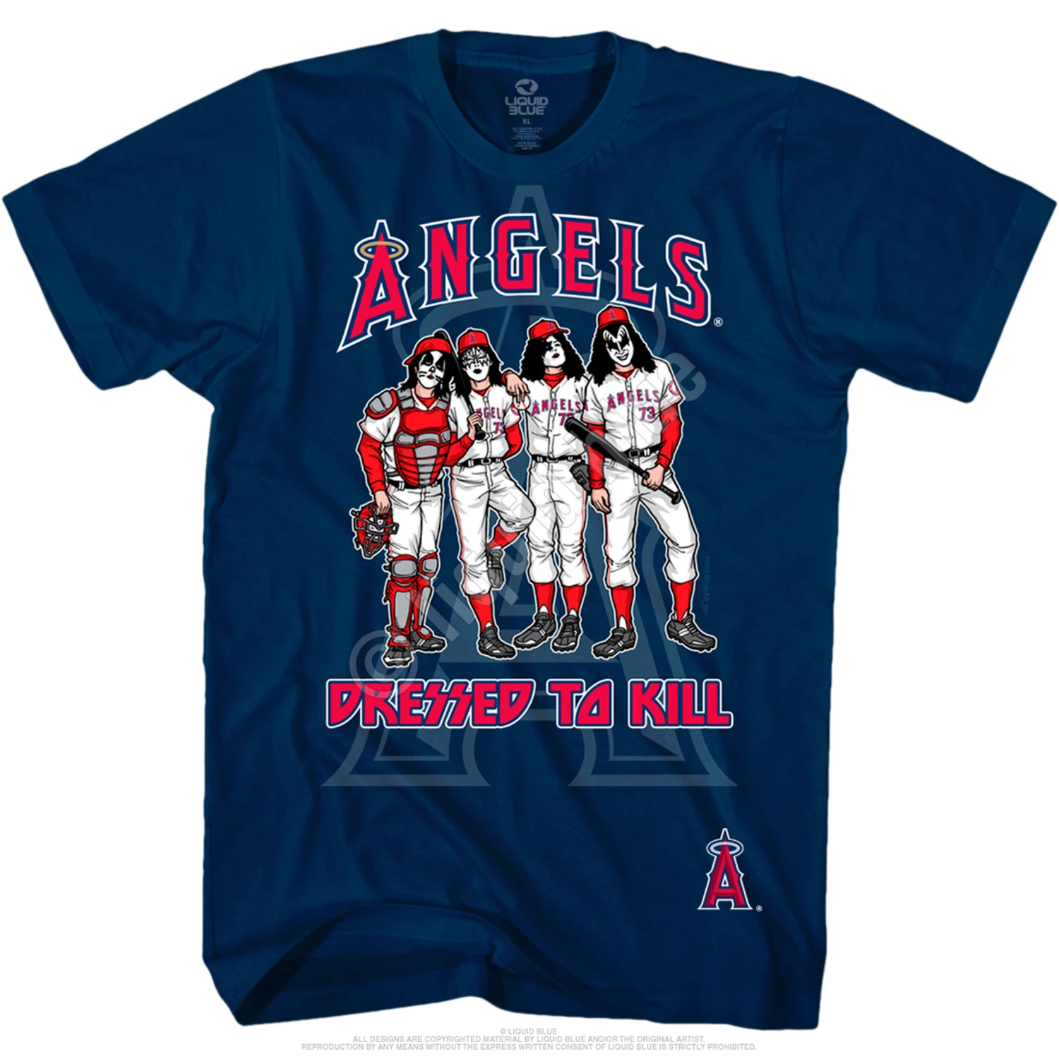 MLB Los Angeles Angels Dressed To Kill Navy T-Shirt 2 MLB Los Angeles Angels Dressed To Kill Navy T-Shirt - Image 2