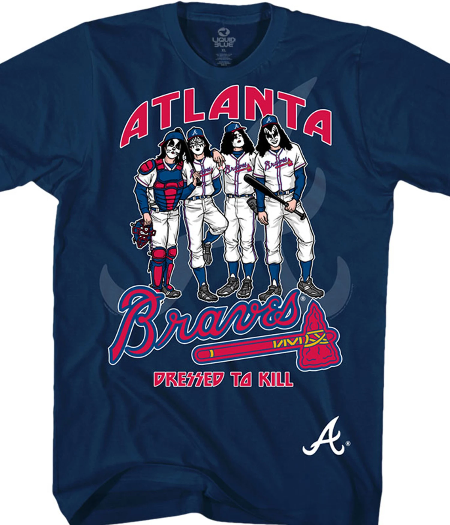MLB Atlanta Braves Dressed To Kill Navy T-Shirt 1 MLB Atlanta Braves Dressed To Kill Navy T-Shirt