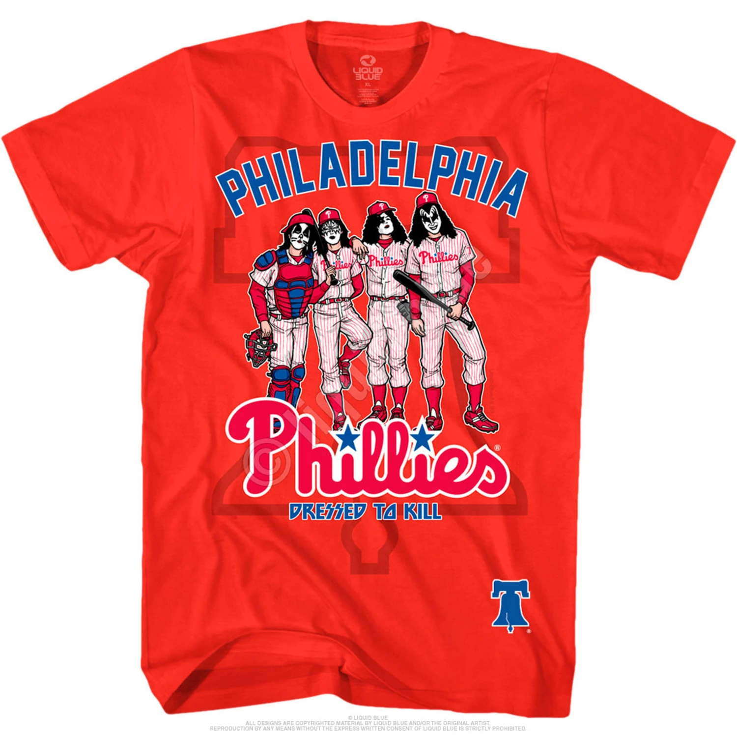 MLB Philadelphia Phillies Dressed To Kill Red T-Shirt 2 MLB Philadelphia Phillies Dressed To Kill Red T-Shirt - Image 2