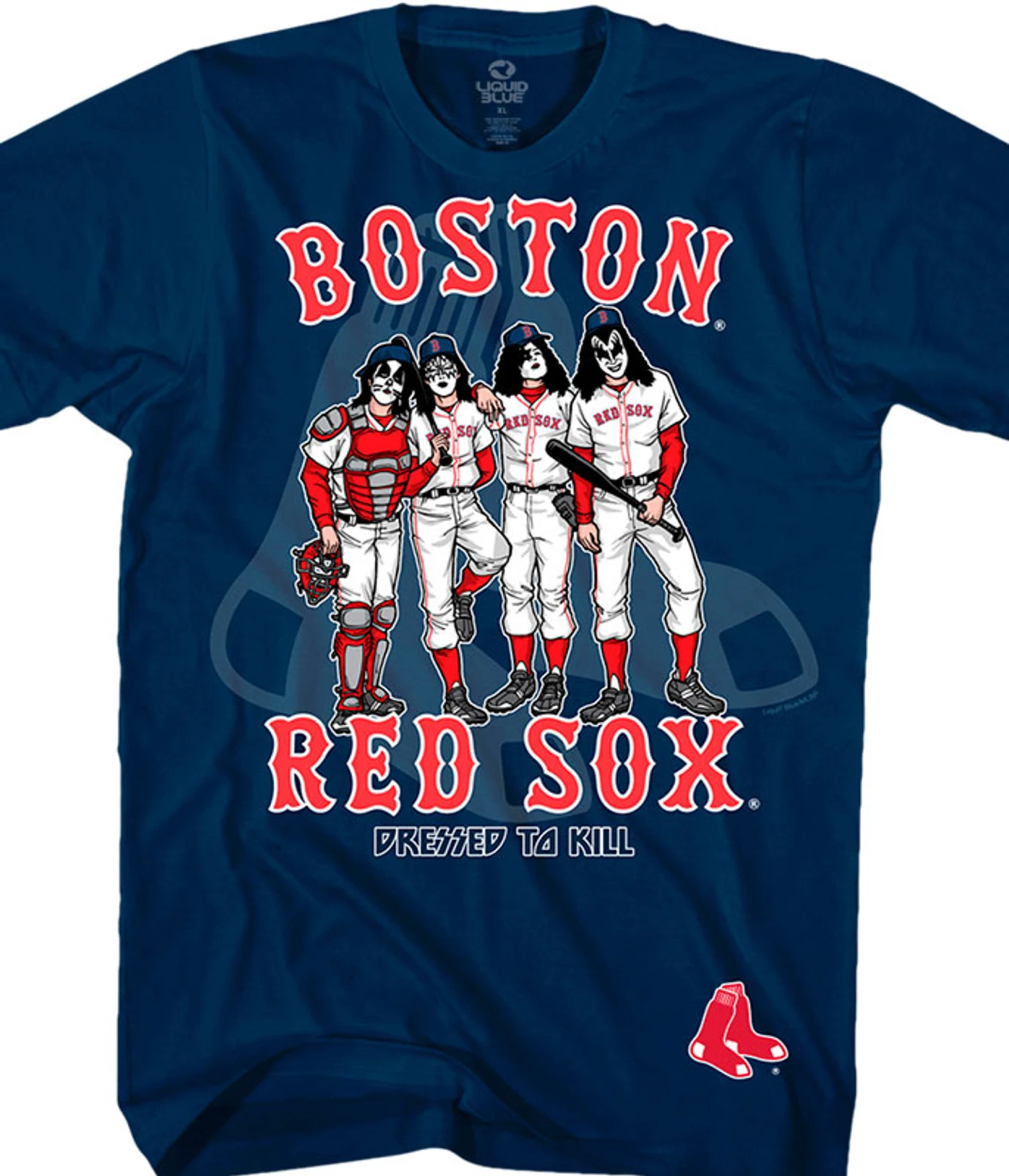 MLB Boston Red Sox Dressed To Kill Navy T-Shirt 1 MLB Boston Red Sox Dressed To Kill Navy T-Shirt
