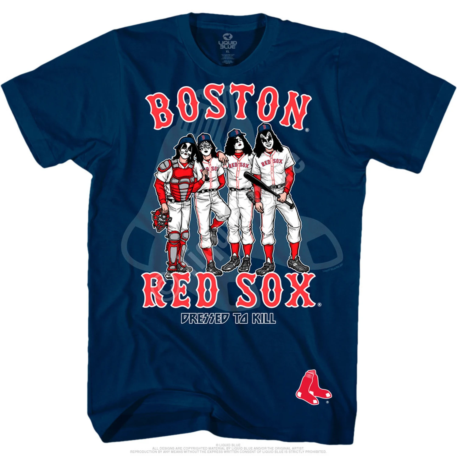 MLB Boston Red Sox Dressed To Kill Navy T-Shirt 2 MLB Boston Red Sox Dressed To Kill Navy T-Shirt - Image 2