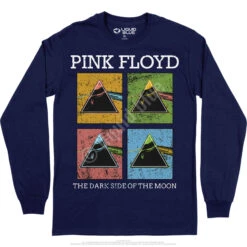 Pink Floyd Window Pane Long Sleeve T-Shirt -BOWIE Shop PF0001LSNAVf 08437.1664839626