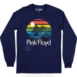Pink Floyd Dark Side Sunset Long Sleeve T-Shirt -BOWIE Shop PF0005LSNAVf 78978.1669962162