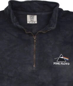 Pink Floyd Dark Side 1/4 Zip Pullover Comfort Colors Tie-Dye Sweatshirt
