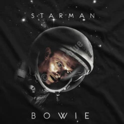 DAVID BOWIE Starman Black T-Shirt -BOWIE Shop RET31820f artwork 79944.1541540003