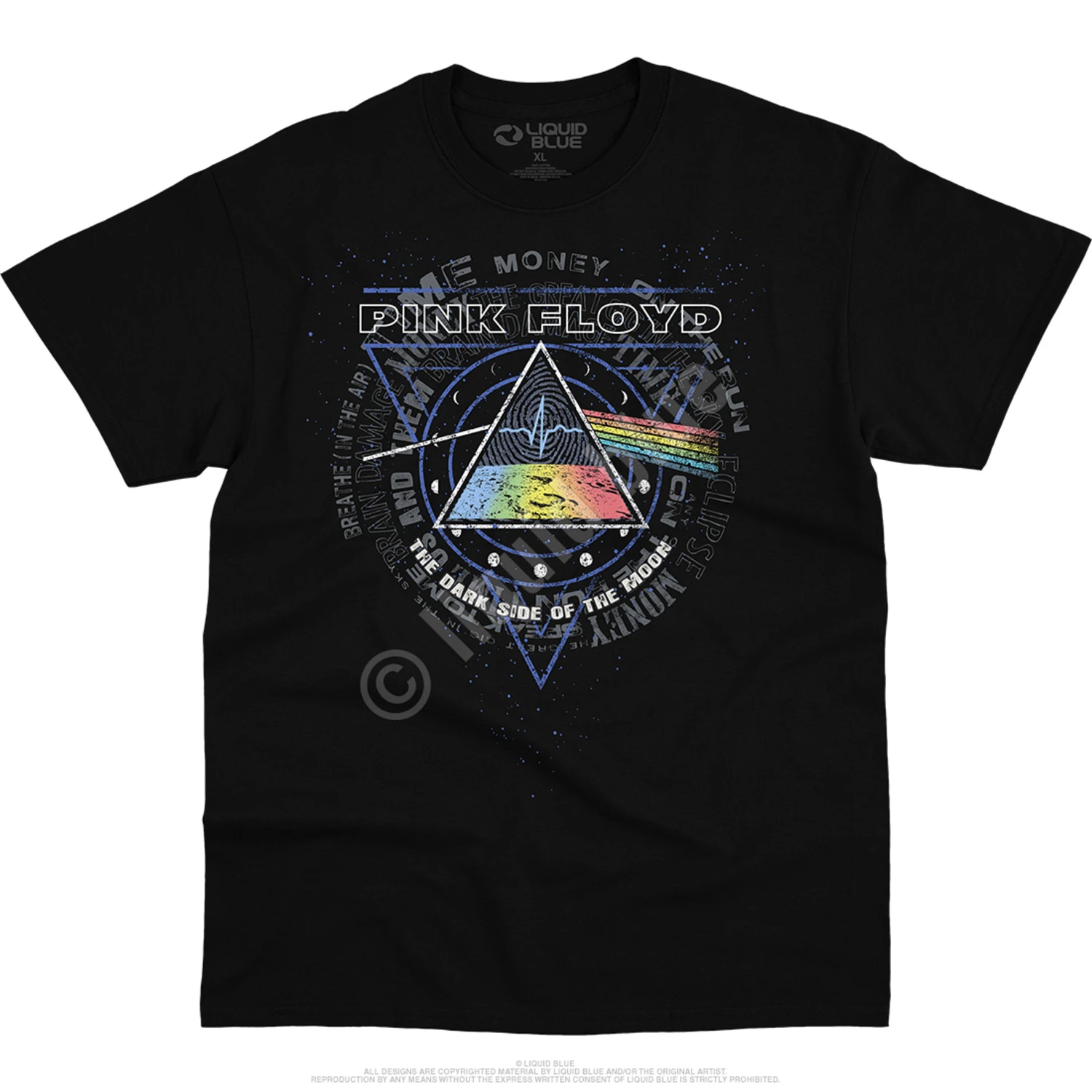 Pink Floyd Moon Phase Black T-Shirt 2 Pink Floyd Moon Phase Black T-Shirt - Image 2