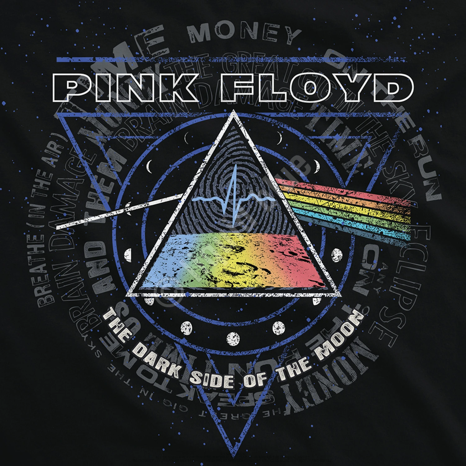 Pink Floyd Moon Phase Black T-Shirt 3 Pink Floyd Moon Phase Black T-Shirt - Image 3