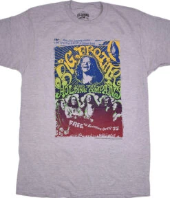 Big Brother Vintage Handbill Heather Grey Poly-Cotton T-Shirt