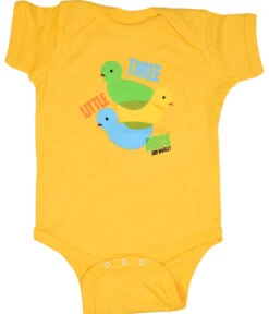 Marley 3 Lil' Birds Yellow Onesie