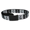 SYF Black And Gray Adjustable Web Belt Black