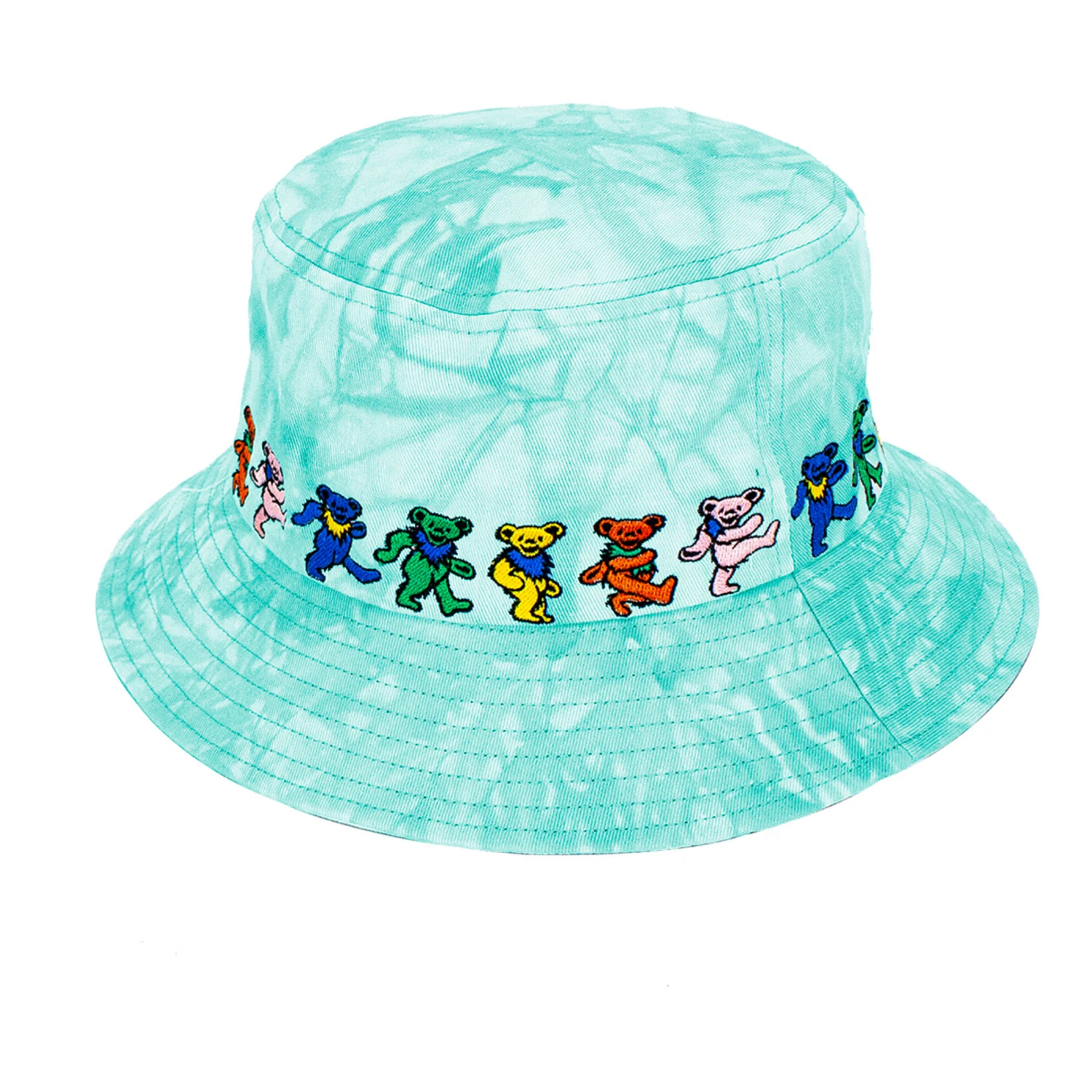 Dancin Bear Tie-Dye Green Bucket Hat 2 Dancin Bear Tie-Dye Green Bucket Hat - Image 2