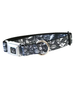SYF Black And Gray Dog Collar Lg
