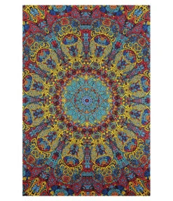 Psychedelic Sunburst 3D Tapestry