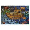 Steampunk Tugboat 3D Tapestry