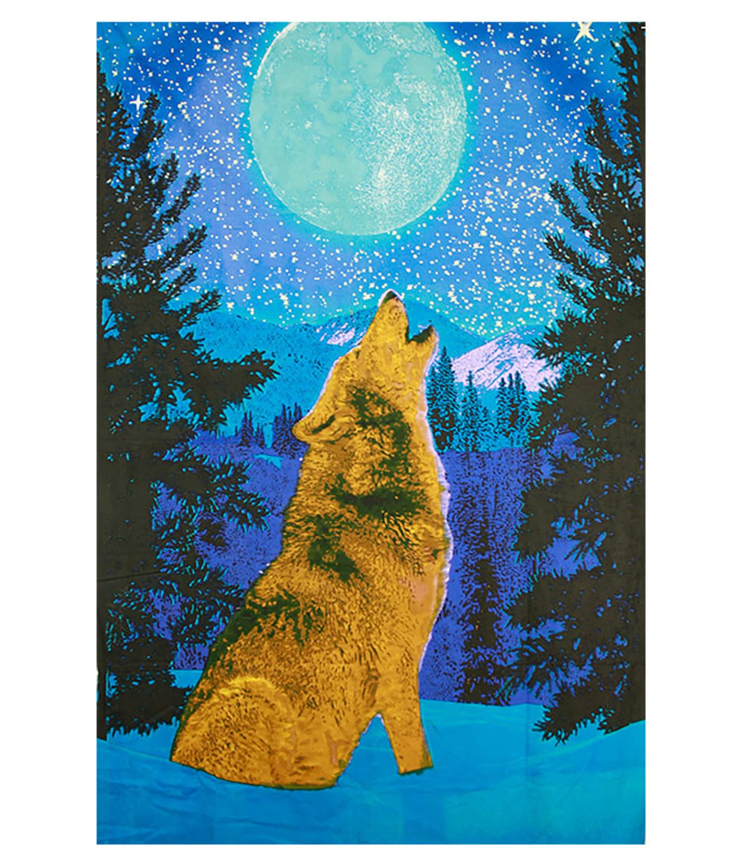 Dark Wolf Glow 3D Tapestry 1 Dark Wolf Glow 3D Tapestry