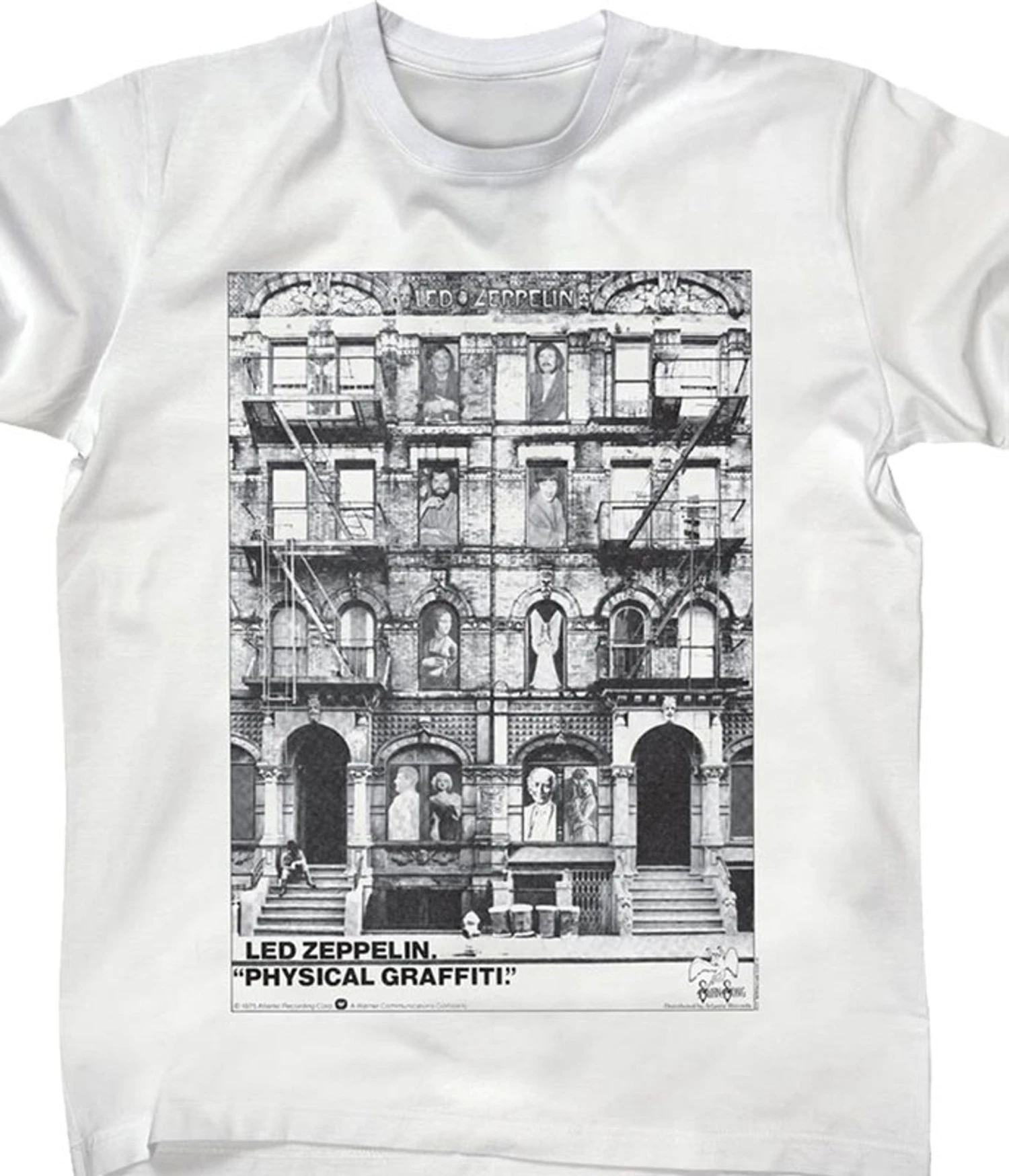 Led Zeppelin Physical Graffiti White T-Shirt 1 Led Zeppelin Physical Graffiti White T-Shirt