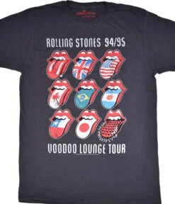 Rolling Stones Voodoo Tongues Vintage Grey T-Shirt