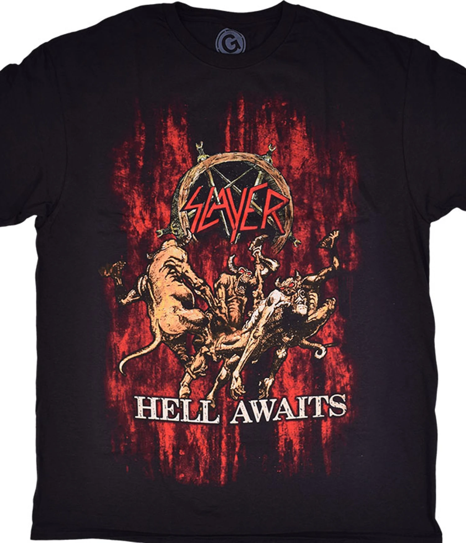 Slayer Awaits Blood Black T-Shirt 1 Slayer Awaits Blood Black T-Shirt