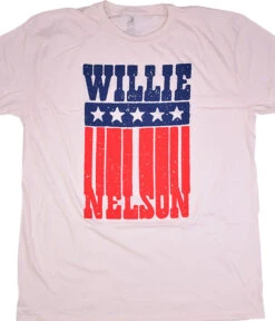 Willie Nelson American Name Tan T-Shirt