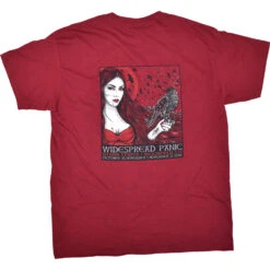 Widespread Panic Broomfield Halloween Red T-Shirt 5 Widespread Panic Broomfield Halloween Red T-Shirt -BOWIE Shop RETWPBHb 25461.1569257046