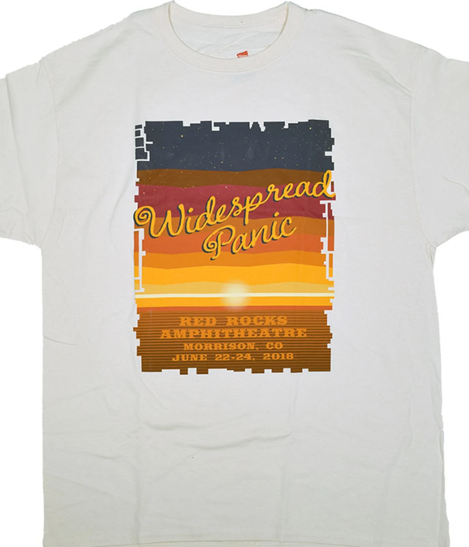 Widespread Panic Red Rocks White T-Shirt 1 Widespread Panic Red Rocks White T-Shirt