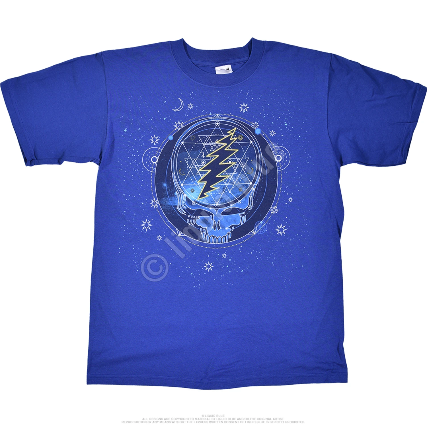 GD Mystical Stealie Blue T-Shirt 2 GD Mystical Stealie Blue T-Shirt - Image 2