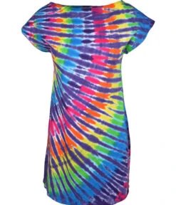 Rainbow Purple Streak Womens Unprinted Tie-Dye Sundress