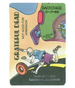 Grateful Dead 1993 03-17 Backstage Pass