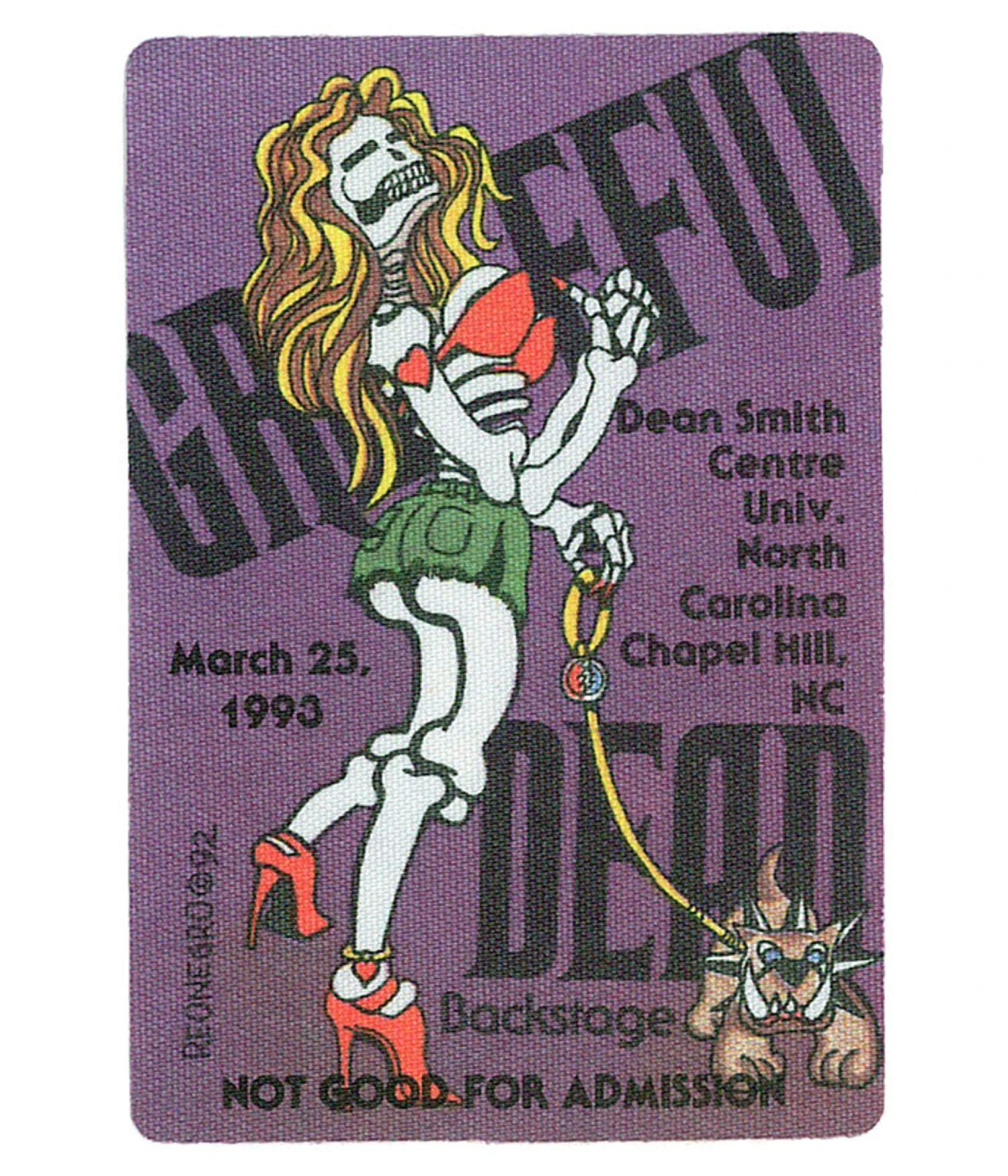 Grateful Dead 1993 03-25 Backstage Pass 1 Grateful Dead 1993 03-25 Backstage Pass