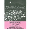 Grateful Dead 1993 04-01 Backstage Pass