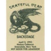 Grateful Dead 1993 04-02 Backstage Pass